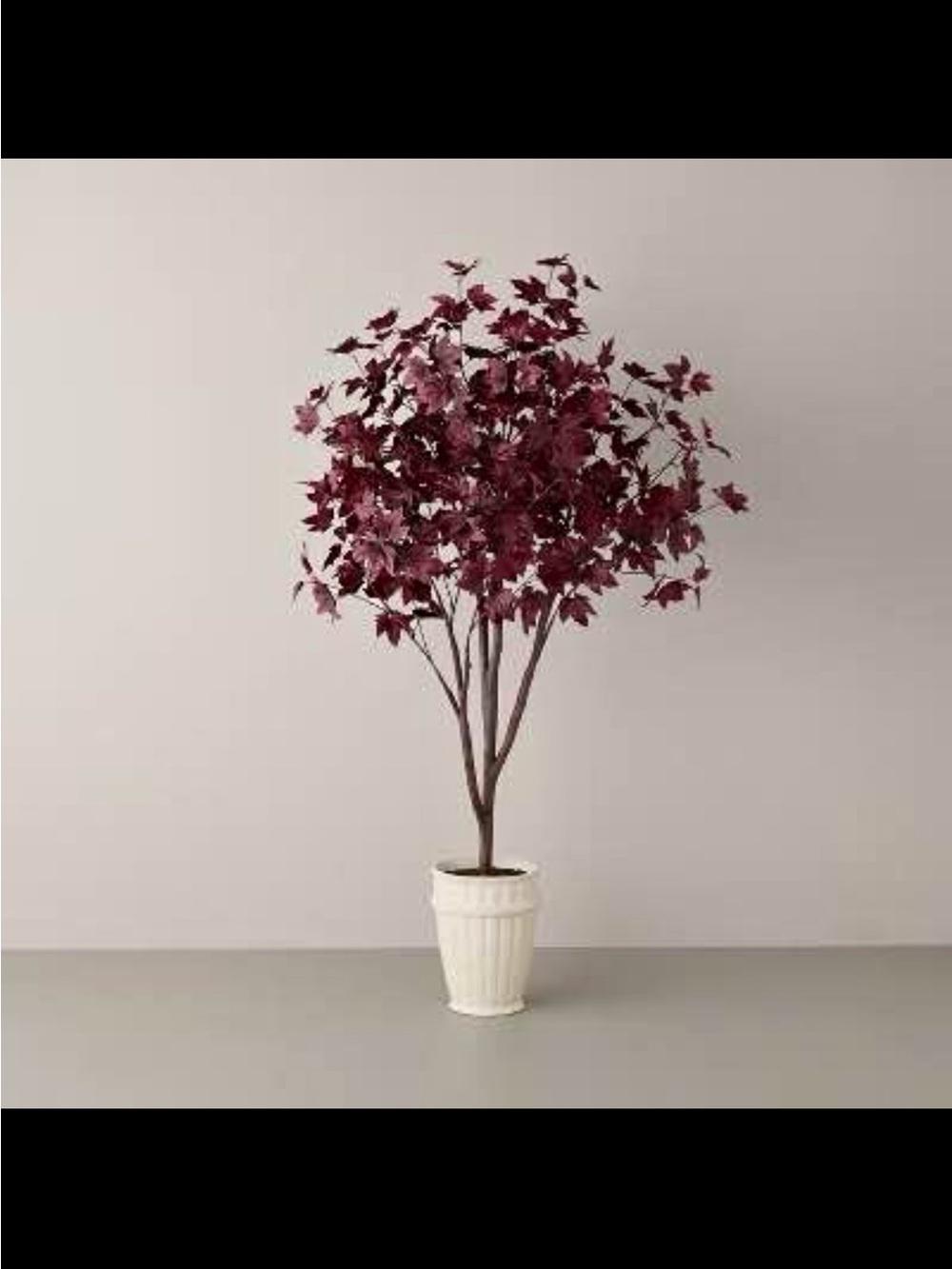 Hearth & Hand Burgundy Faux Maple Tree in White Planter
